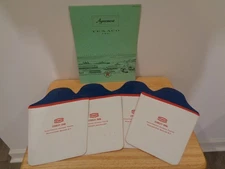 TEXACO OIL COMPANY 5 PIECE ADVERTISING LOT 4 VINYL CAR TRASH HOLDERS & FOLDER