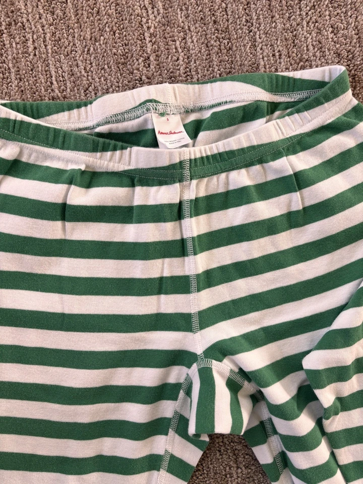 HANNA DIFFERENTSON ADULTO M/L Conjunto Pijama Pantalones Camisa Verde RAYAS NAVIDAD Unisex Foto 4 de 4