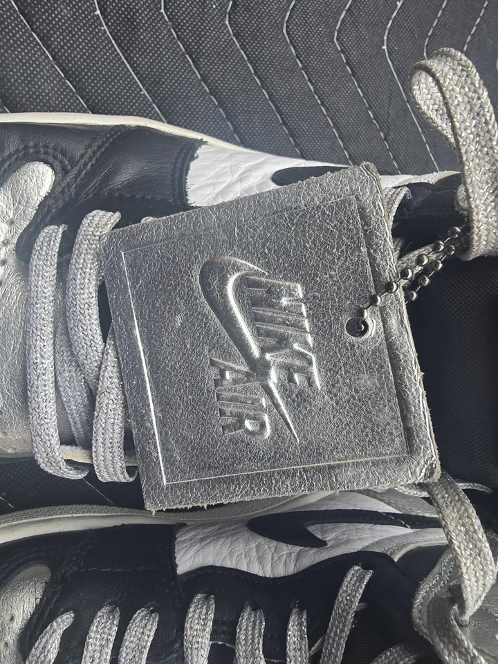 Nike Air Jordan 1 Retro High OG Silver Toe Size 7 Womens with Receipt CD0461-001 - Image 3 of 4