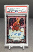 2024 Bowman Sterling - TOMMY TROY - Prospect Red Scintillate AUTO #/5 SSP PSA 10