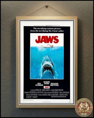 Jaws Repro Filmposter - 36x24