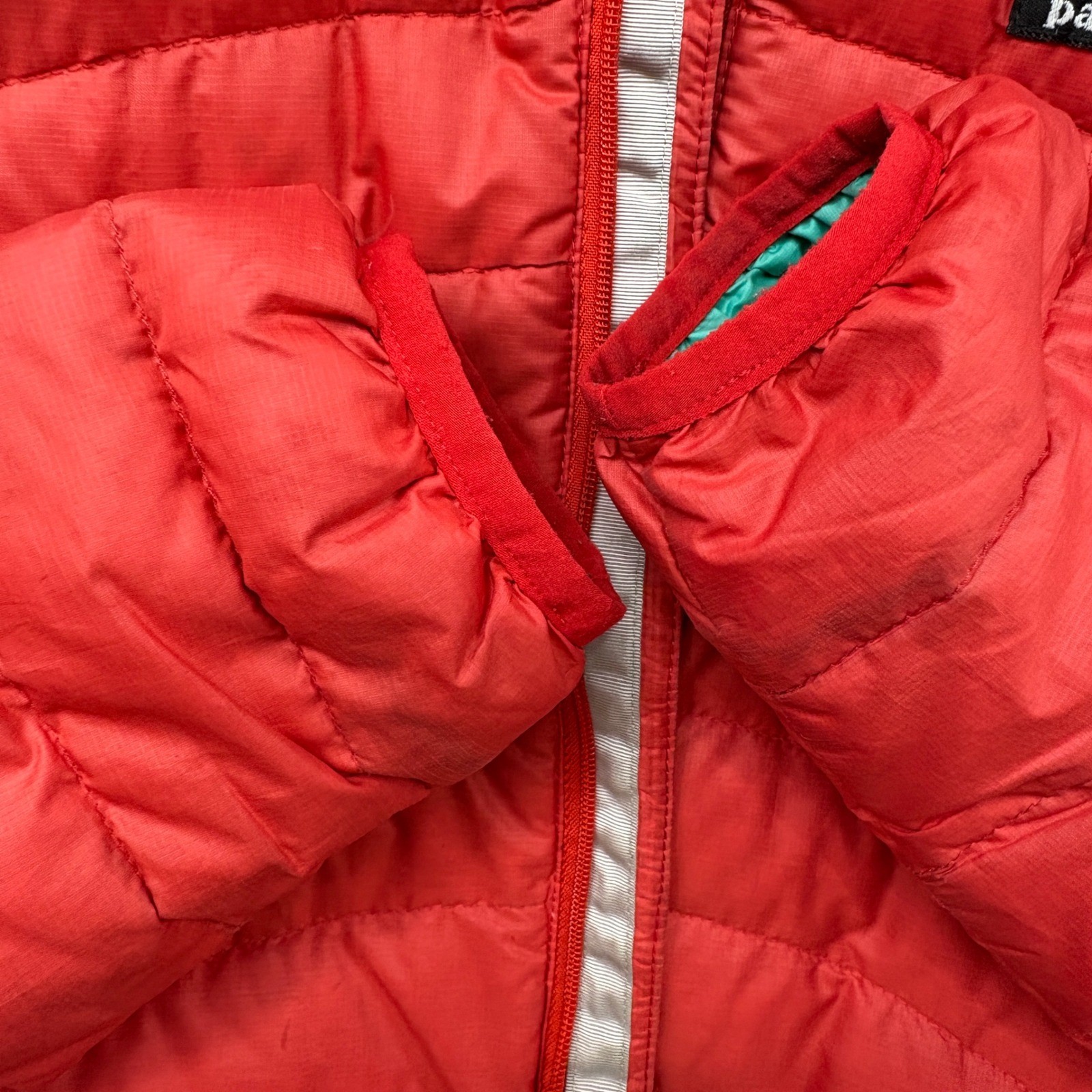 Patagonia Womens Down Sweater Jacket Coral Red green nano Puffer 84682 Small thumbnail 11