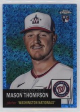 2022 Chrome Platinum Anniversary Blue Mini-Diamond Refractor Mason Thompson 0ny1