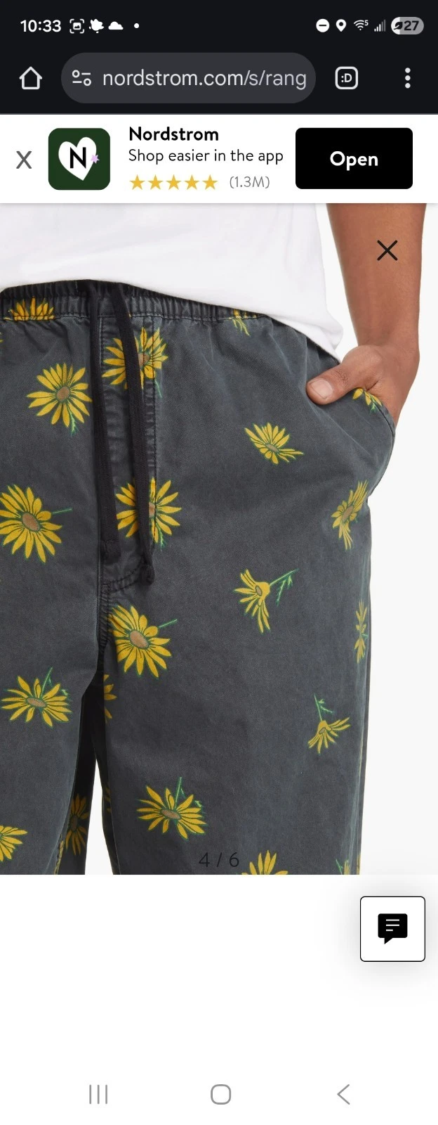Vans Sunflower Baggy Tapered Range Elastic Waist Pants Size Men's Medium