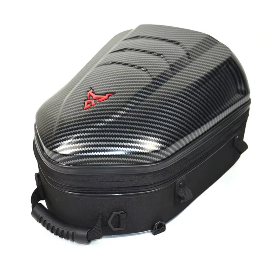 MOTOCENTRIC Motorrad Rucksack Helmfach Wasserdicht Hard Shell Carbon - Bild 4 von 4