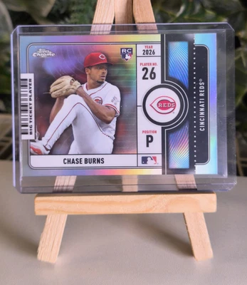Topps 2026 Topps Series 1 Big Ticket Players Chase Burns RC BTP-24 Admit One - Bild 1 von 2