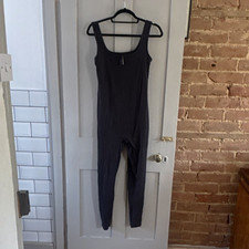 SKIMS COTTON JERSEY MATERNITY CATSUIT SOOT / M