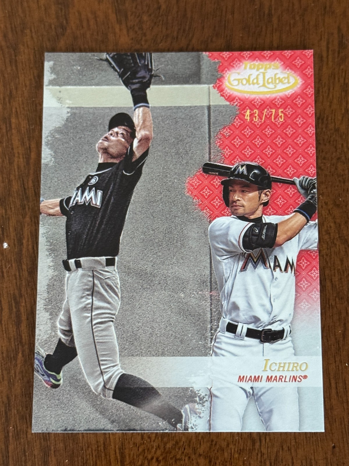 2017 Topps Gold Label - Ichiro Suzuki #95 Class 1 RED /75 Seattle Mariners