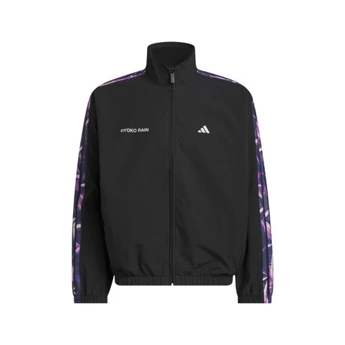 adidas Basketball Ryoko Rain Woven Track Jacket Unisex Black Casual Athletic Out - product listing photo