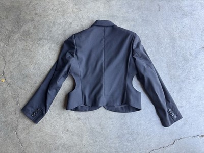 noir kei ninomiya Comme des Garcons Cut Out Cropped Blazer Jacket noir kei ninomiya Comme des Garcons Cut Out Cropped Blazer Jacket