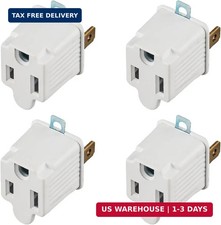 3 Prong to 2 Prong Outlet Plug Adapter Grounding Converter Socket 4 Pack, Wall O