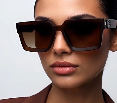 Thick Frame Square Sunglasses Chunky Rectangle Sun Glasses UV400 Protection Thick Frame Square Sunglasses for Women Men Chunky Rectangle  main image 4