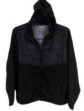 Rhone Tech Terry Full Zip Jacket Mens XL Black Commuter Active Hooded Hybrid
