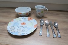 Auerhahn Steinbeck Farmily  Kindergeschirr  7-teilig  Besteck Geschirr Baby Kind