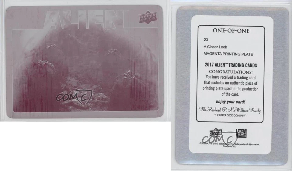 2017 Upper Deck Alien Movie Printing Plate Magenta Retro 1/1 A Closer Look n1u - Image 3 of 3