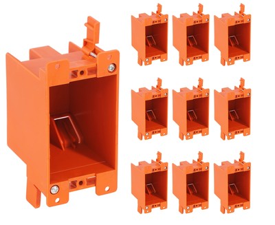[10 Pack] CLOUDY BAY Single Gang Electrical Outlet Box,14 Cubic Inch Junction...