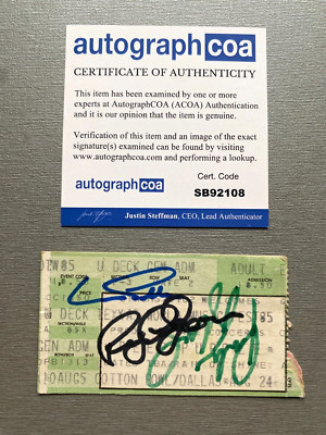 DEEP PURPLE 1985 komplett signiert signed Ticket 5x9 Autogramm COA ACOA
