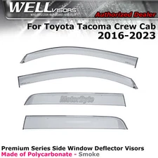 WELLvisors 2016-2023 For Tacoma Double Cab Window Visors Rain Sun Deflectors