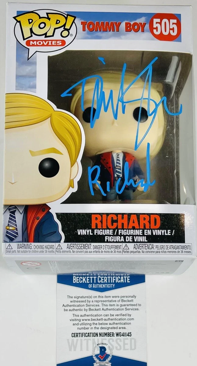 DAVID SPADE SIGNED TOMMY BOY FUNKO POP VINYL 505 RICHARD AUTOGRAPH COMEDY BAS 45