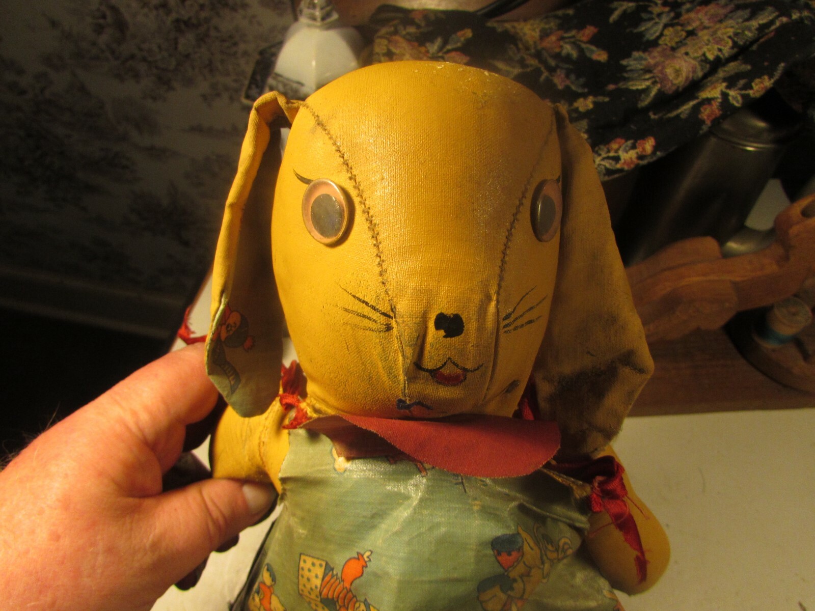 Vintage 1950'S Vinyl Stuffed animal, Bunny Gem