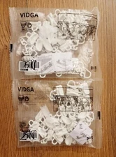 IKEA VIDGA Glider Curtain sliding Gliders and hooks 48 Pack White 204.830.02
