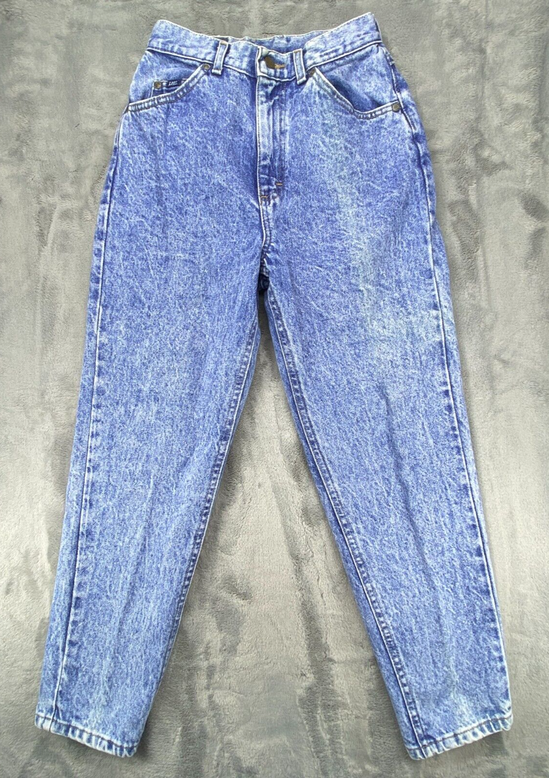 Lee Jeans Womens Size 10 Petite Vintage Stonewashed Blue Tapered USA Made