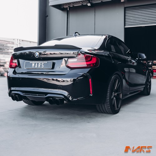 M2 Style Twin Exhaust outlet Rear Bumper bar & Diffuser for BMW 2 Series F22 F23 - Picture 4 of 12