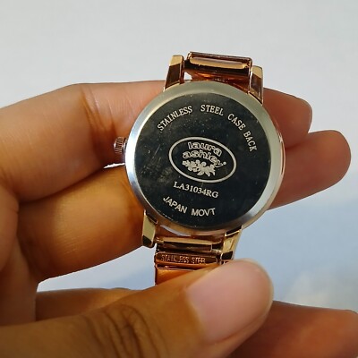 Laura Ashley Rose Gold Tone Stretch Bracelet Watch LA31034RG Japan