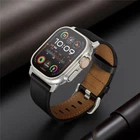 For Apple Watch Ultra 3 2 1 49mm Wrist Strap Genuine Leather Band 44/45/46mm S11