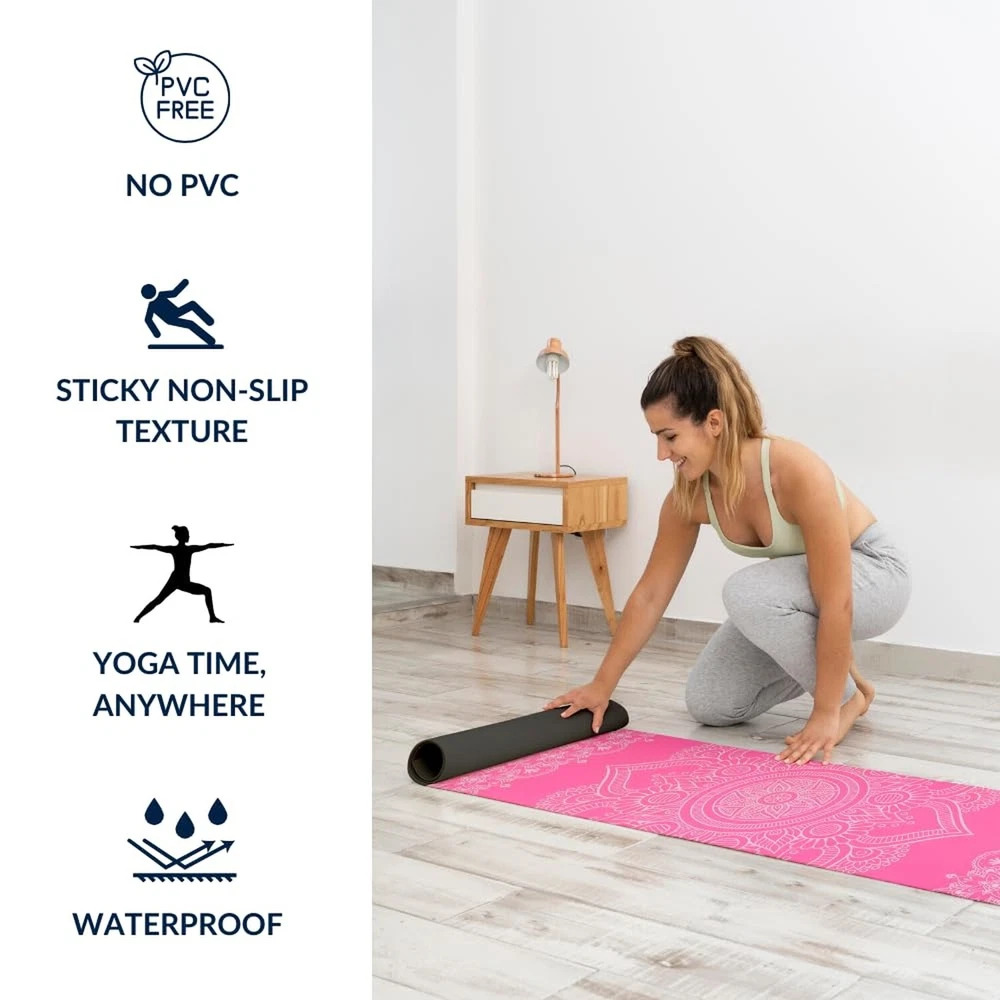 Premium 6mm Thick Non-Slip Reversible Yoga Mat Extra Large for Exercise
