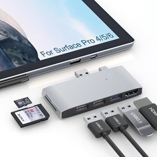USB 3.0 Surface Pro 6/Pro 5/Pro 4 USB Hub Docking Station 4K HDMI Hub Adapter, S