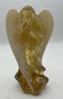 Fenton Iridescent Autumn Gold Coralene Wing Carnival Glass Angel Figurine