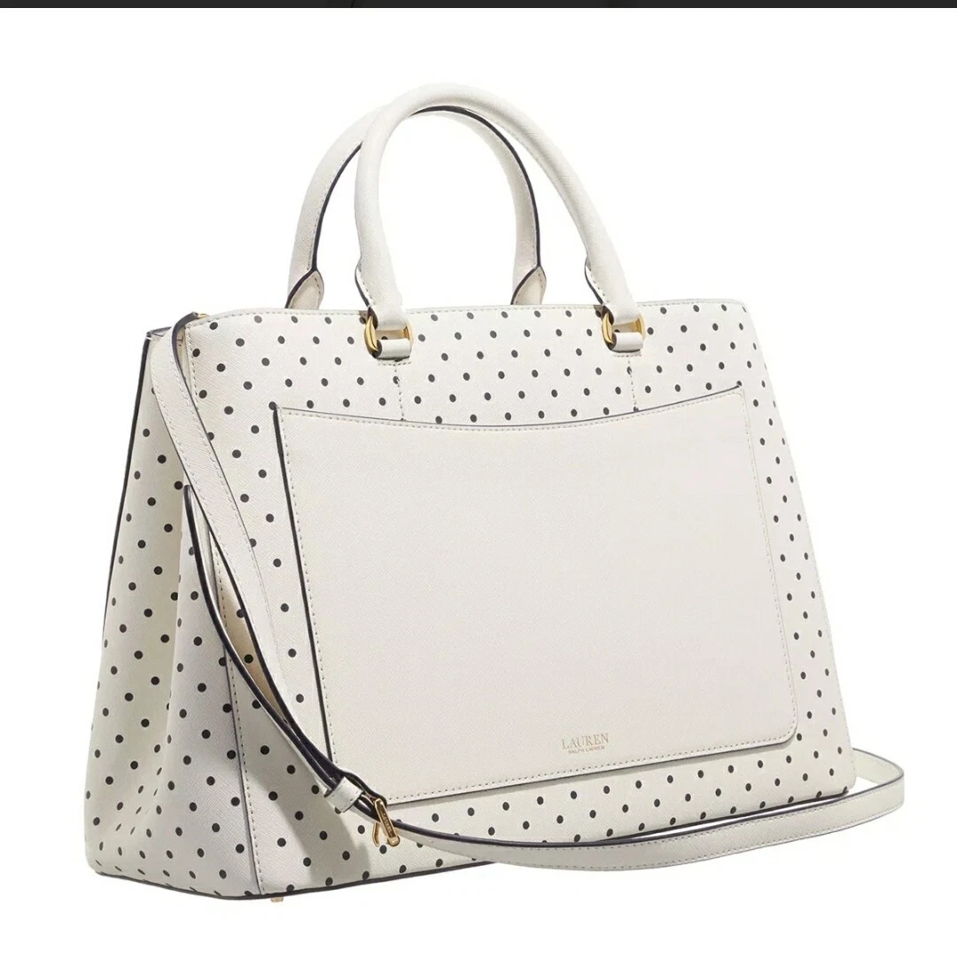 Ralph Lauren Hanna 37 Satchel Large Monaco Dot Bag BNWT | eBay