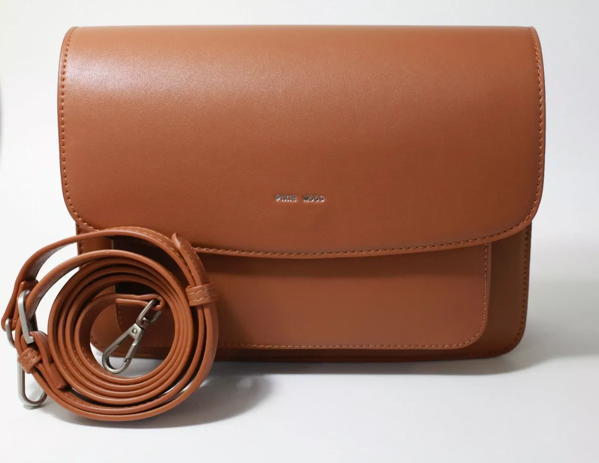 Pixie Mood Zoe Crossbody Purse Handbag Cognac Vegan Leather Causebox New