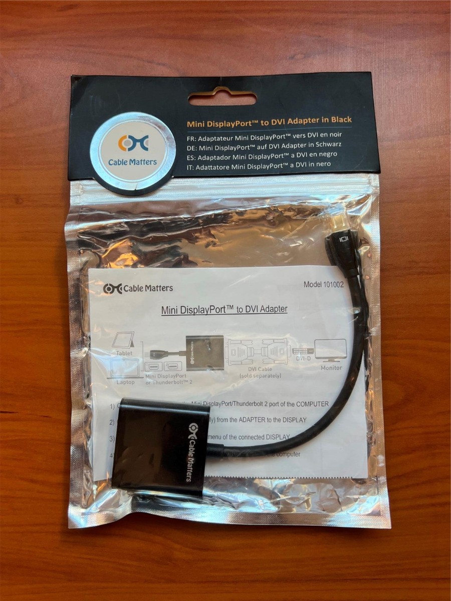 Cable Matters Mini DisplayPort to DVI Adapter In Black 101002