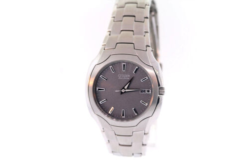 Citizen BM6010-55A Eco-Drive Paradigm Stainless Steel Gray Dial Date Watch - Picture 1 of 45