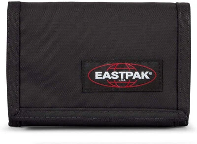 Eastpak Crew Geldbörse 13 cm Reißverschluss Klettverschluss Schule Nylon Schwarz