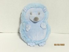First  Main Baby Hedgie Hedgehog Plush Blue Rattle 8" Item No 2744 Sewn Eyes