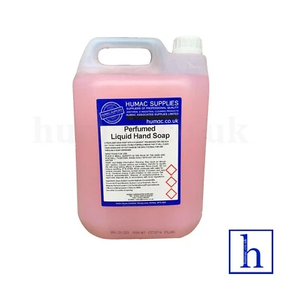 HUMAC LUXURY HAND SOAP PINK PERFUMED PEARLISED LIQUID HAND WASH DISPENSER REFILL 5L