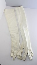 Antique Gant Chanut Kid Opera Gloves Kidd White Size 6 1/2 France 77401