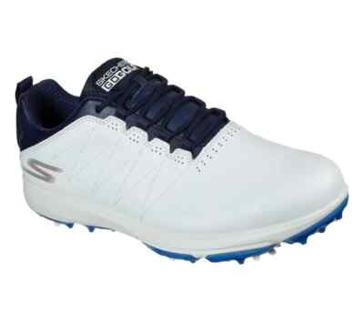 Skechers Go Golf Pro Legacy Shoes Waterproof White Navy Blue