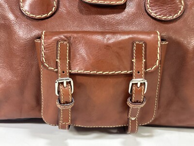 Vintage Chloe Edith ~ Medium Brown Top Handle Leather Tote Bag