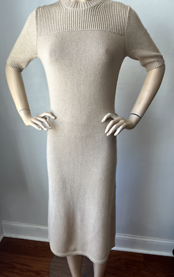 NWT St John Collection Dress Women's size L Gold shimmer knit