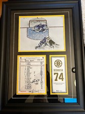 Jake DeBrusk Boston Bruins Signed Autographed Original Line-Up Card