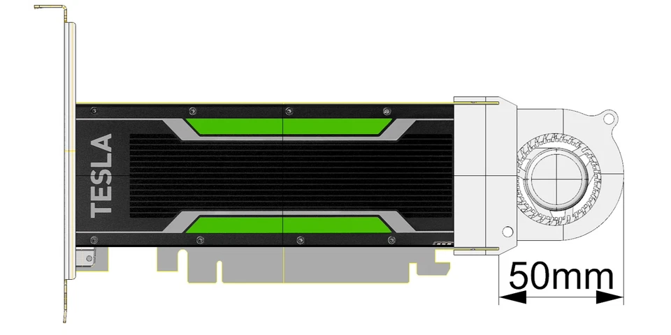 Cooling fan for Nvidia Tesla P4 8GB M4 4GB T4 16GB L4 24GB A2 GPU Card graphics - Image 3 of 4
