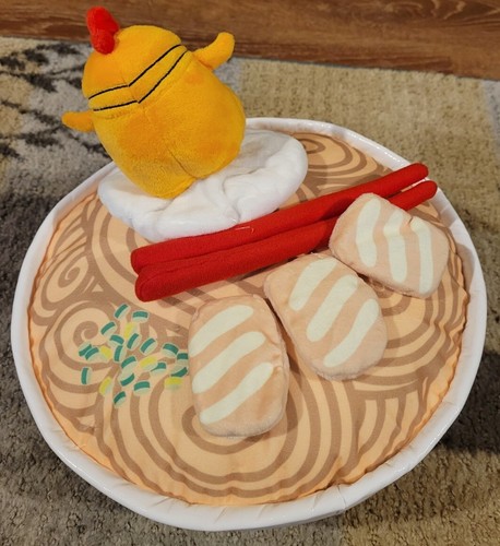 Nissin Top Ramen x Gudetama Interactive Bowl 12" Plush Toy ~ 2021 Sanrio - Picture 7 of 11