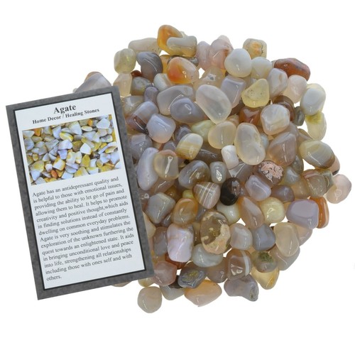 Piedras caídas de ágata gris de 1/2 lb - Grado 2 - XXSmall - 0,25" a 0,75" promedio - Imagen 2 de 3