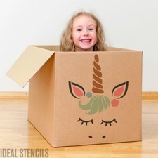 Unicorn Face Stencil Nursery Wall Decor Paint Walls, Furniture, Fabrics Reusable