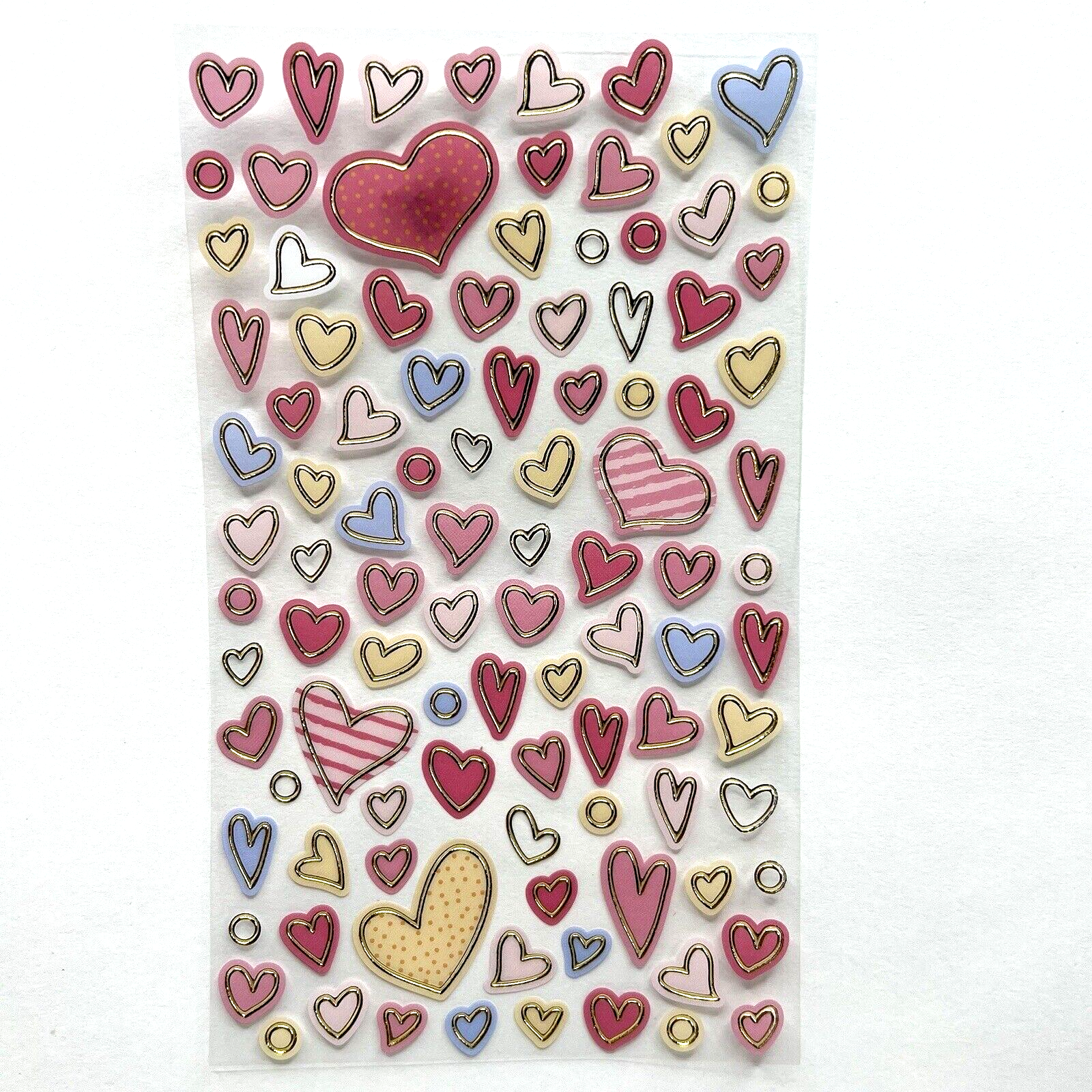 Heart Stickers Gold Foil Scrapbooking Journals Planners Cardmaking