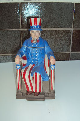 UNCLE SAM German Steins Gerz  Figurenkrug Krug 23cm ( am Kopf gerissen)